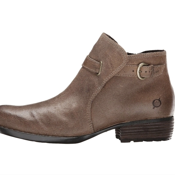 Born Women Sylvia Leather Moto Boho Ankle Boots shoes sz 6M - Picture 1 of 12